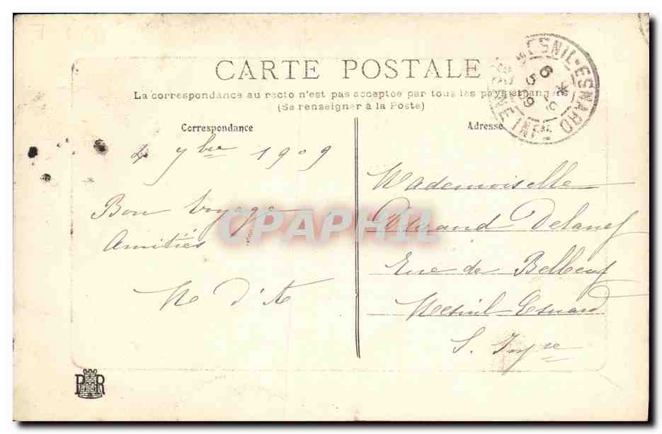 CPA Caen Abside L Eglise Saint Jean  — Rückseite