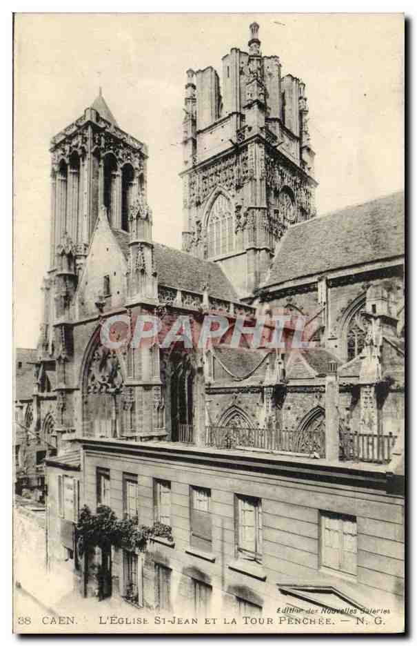 CPA Caen Abside L Eglise Saint Jean Les Tours