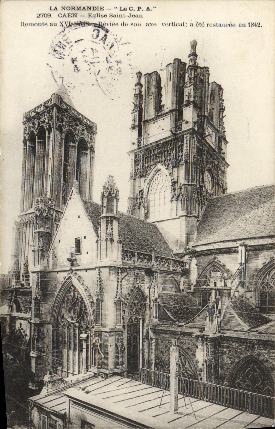 CPA Caen L Eglise Saint Jean La Tour