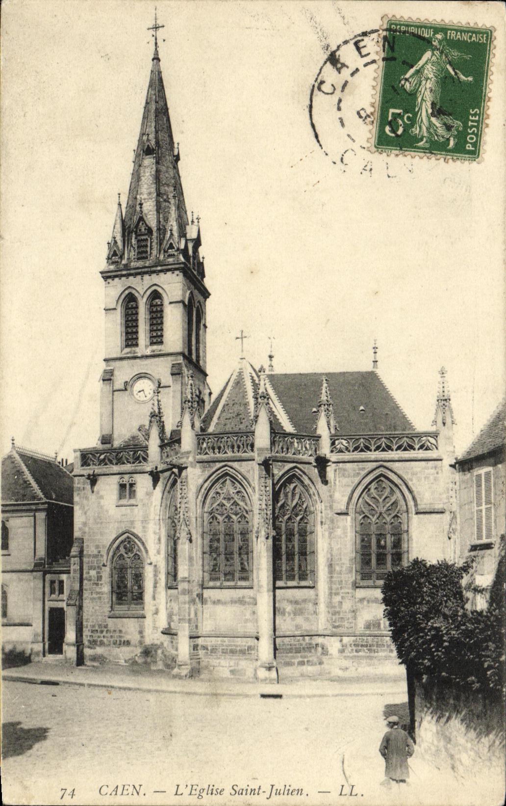 CPA Caen L Eglise Saint Julien