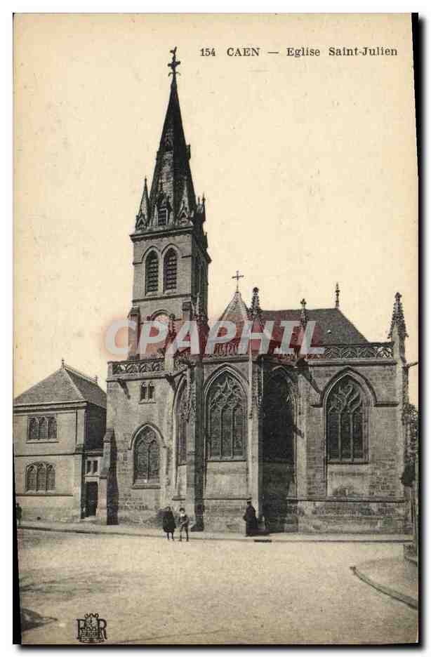CPA Caen L Eglise Saint Julien