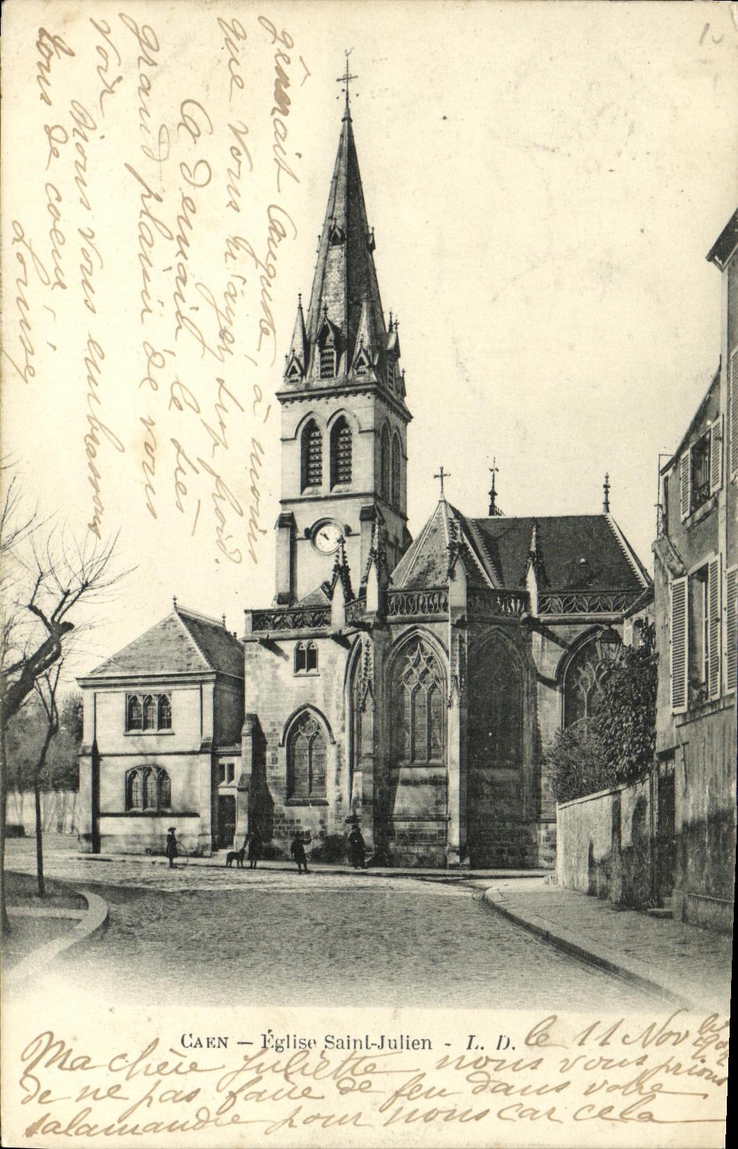 CPA Caen L Eglise Saint Julien