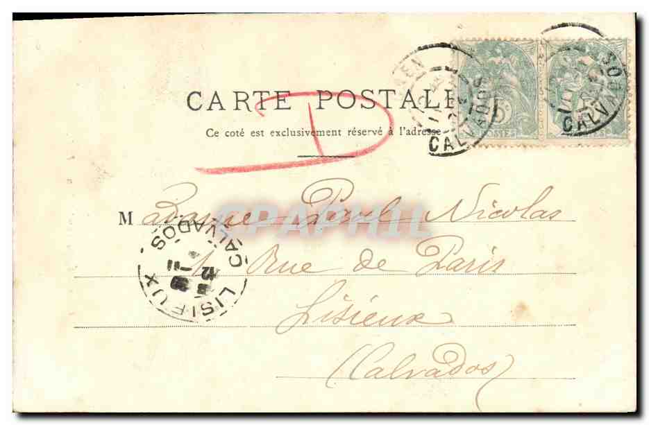 CPA Caen L Eglise Saint Julien — Verso