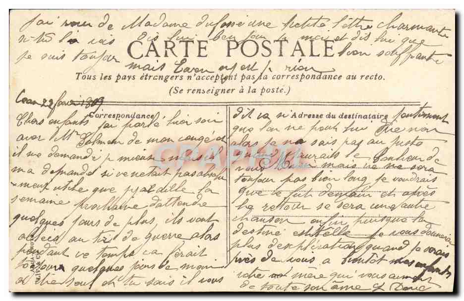 Caen. L'Église de Vaucelles — éditeur inconnu, n°2 — Verso