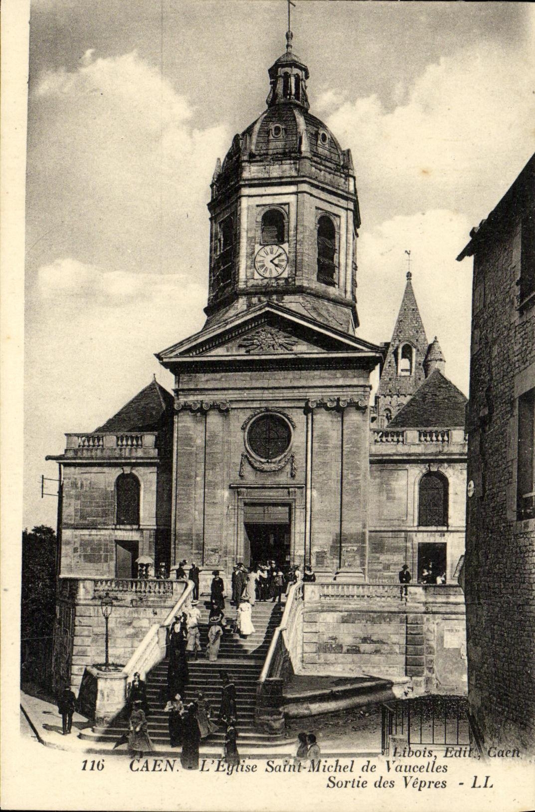 Caen - L'Église Saint-Michel de Vaucelles - Sortie des Vêpres - Libois, Edit. Caen - LL
