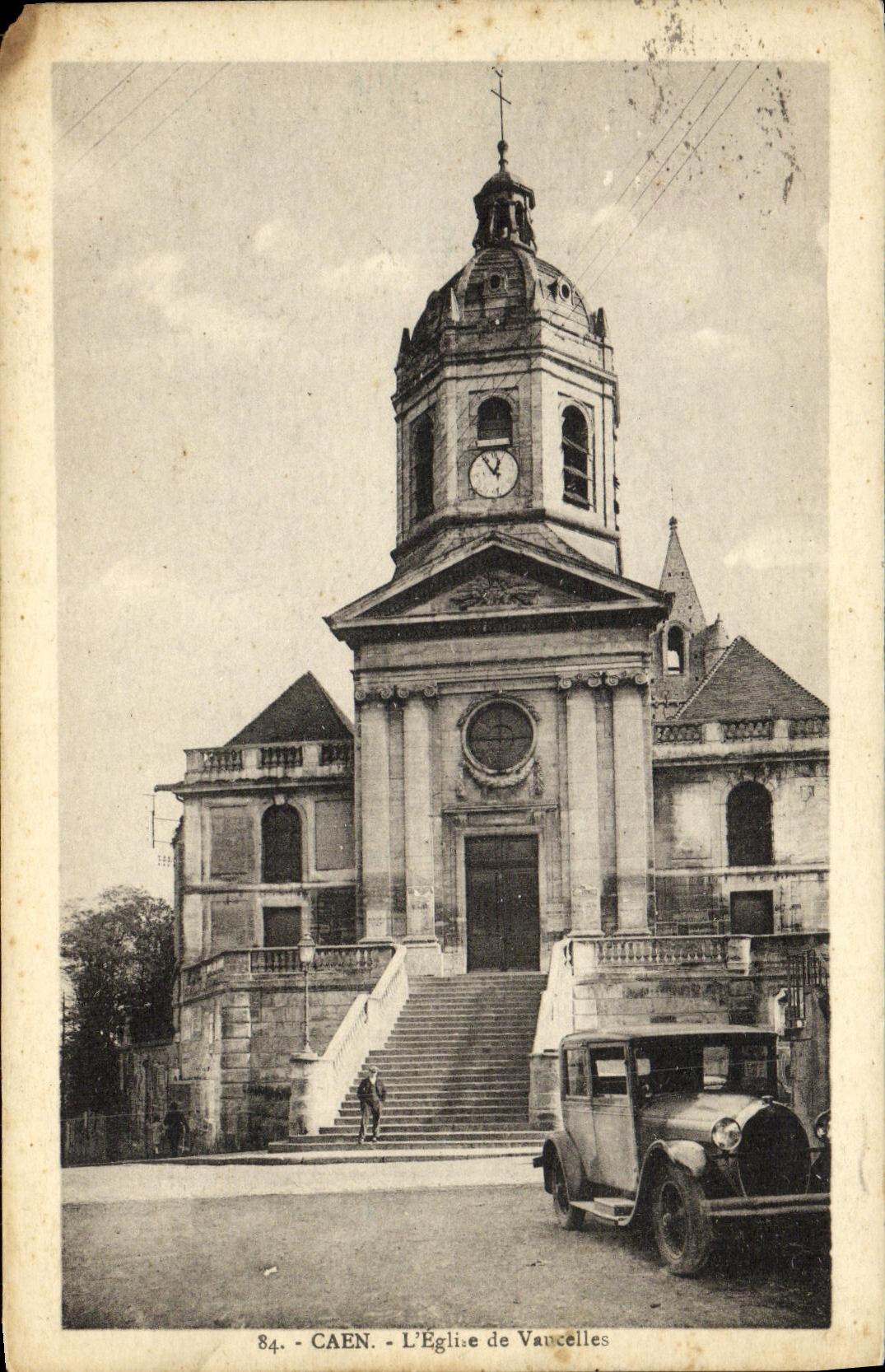 CPA Caen L Eglise de Vaucelles