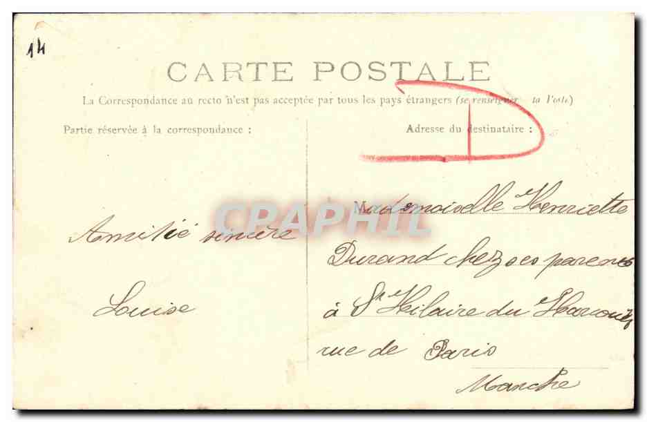 CPA Caen L Eglise Saint Michel de Vaucelles — Verso