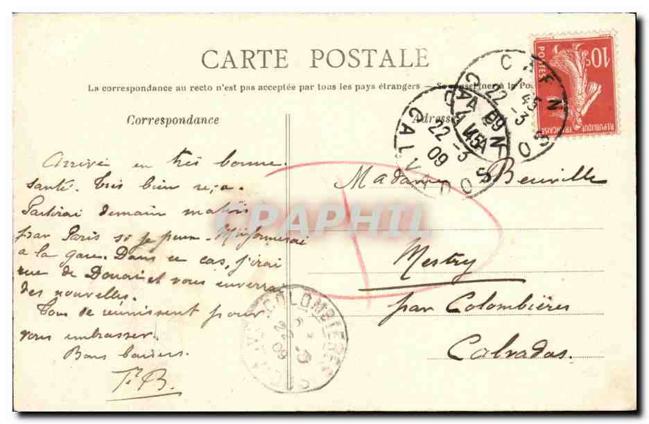 CPA Caen L Eglise Saint Ouen — Verso