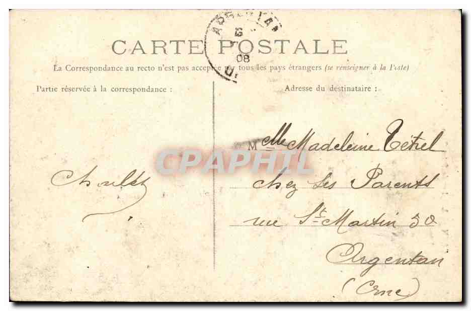 CPA Caen L Eglise Saint Ouen — Verso