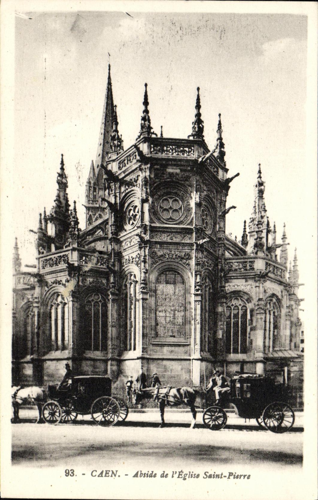 CPA Caen Abside de L Eglise St Pierre