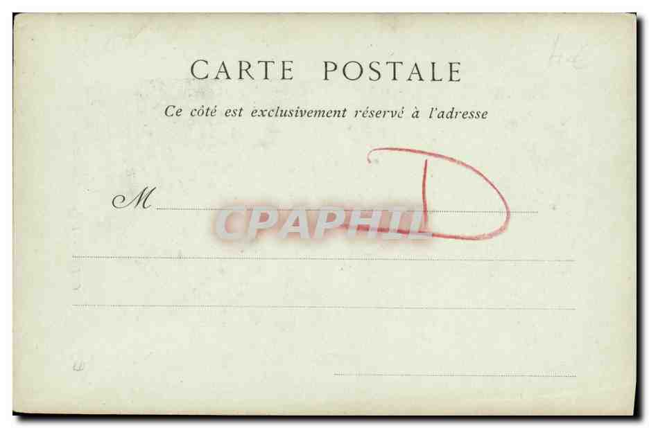 CPA Caen Place Saint Pierre — Verso
