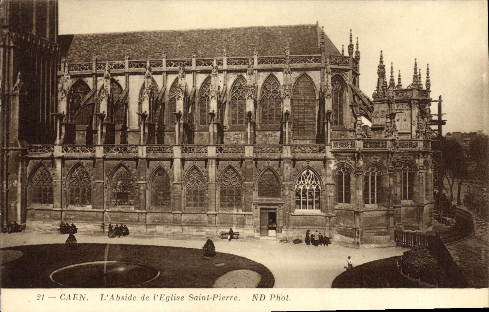 CPA Caen Eglise Saint Pierre L Abside