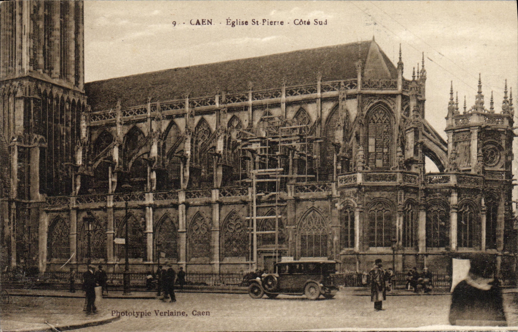 CPA Caen Eglise Saint Pierre Cote Sud
