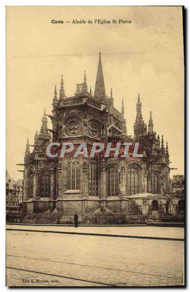 Caen — Apse der Kirche St. Peter — Edit. L. Moreau, Tabakwaren