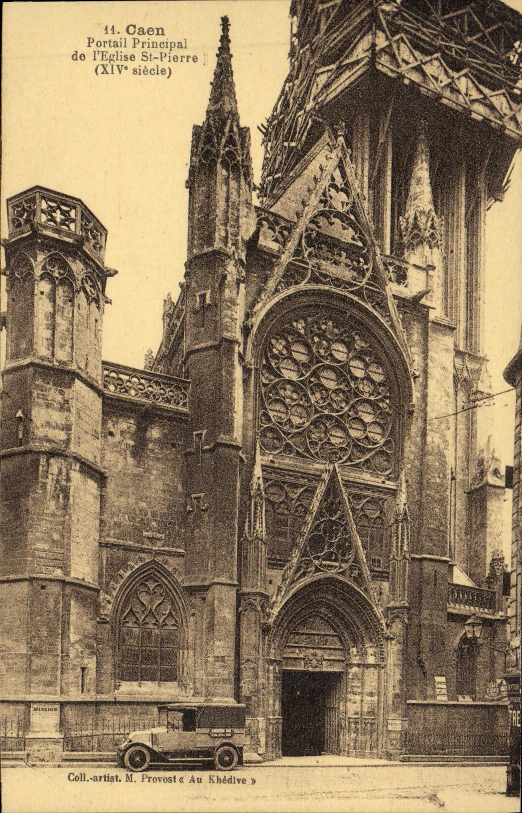 CPA Caen Eglise Saint Pierre Portail principal de l eglise 