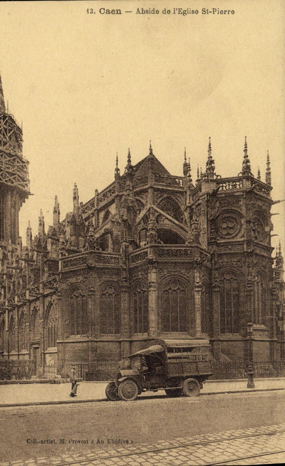CPA Caen Abside de l eglise Saint Pierre 