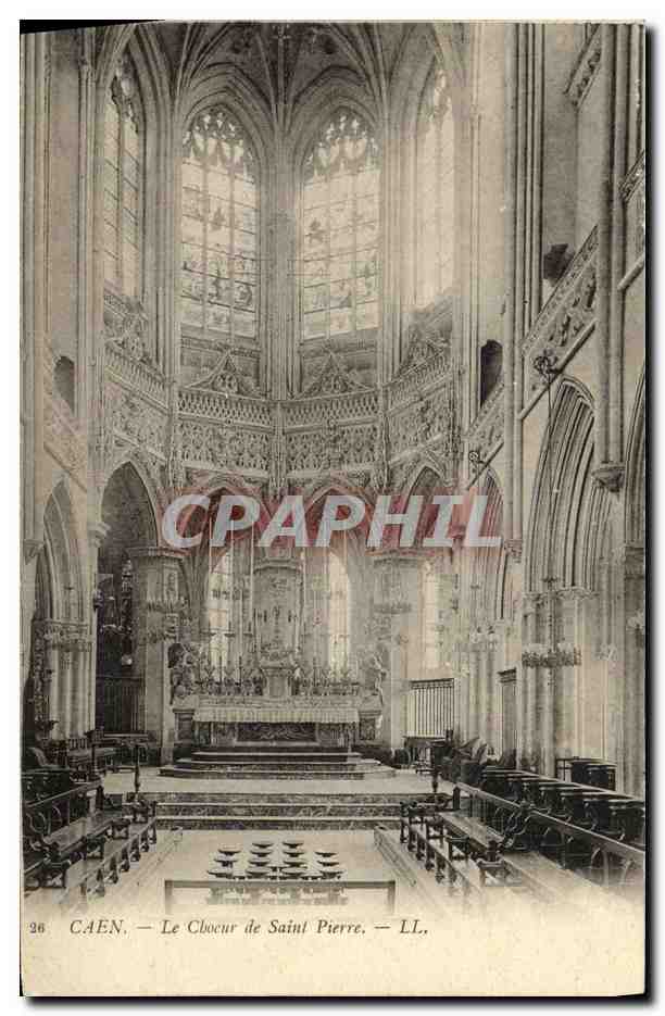 CPA Caen Eglise Saint Pierre Le choeur