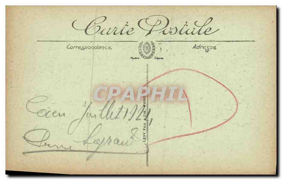 CPA Caen Eglise Saint Pierre La nef — Verso