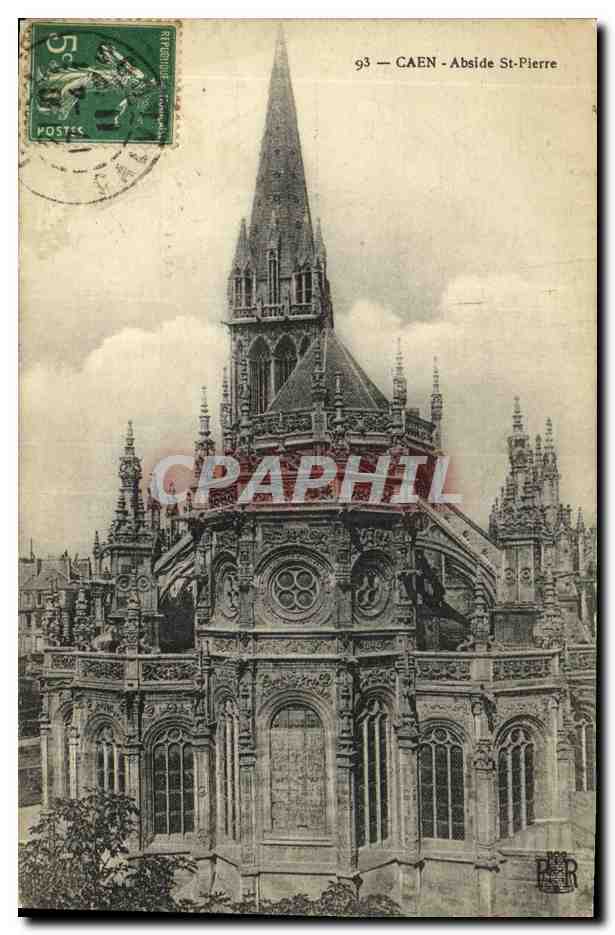 CPA Caen Eglise Saint Pierre et le Square