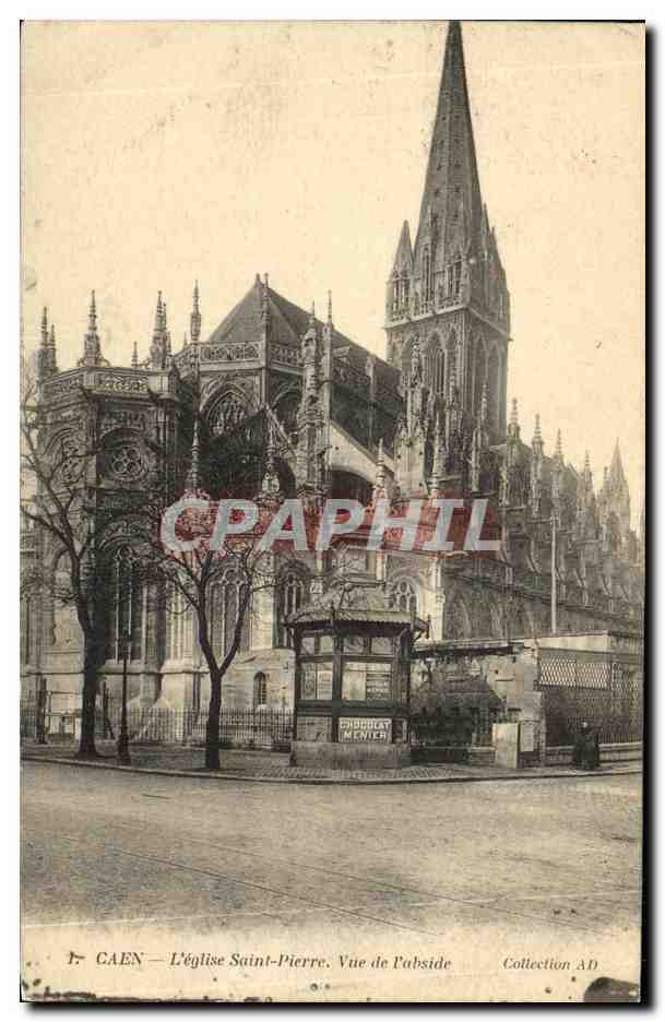 CPA Caen Eglise Saint Pierre Abside Vue de