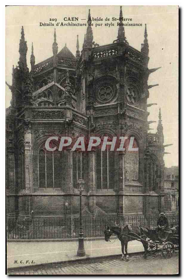 CPA Caen Eglise Saint Pierre Abside Details d architecture 