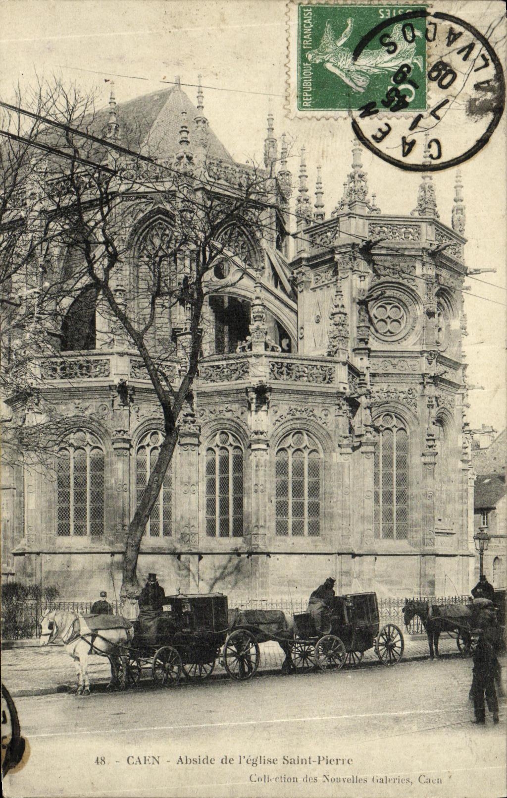 CAEN - Abside de l'église Saint-Pierre — Collection des Nouvelles Galeries, Caen