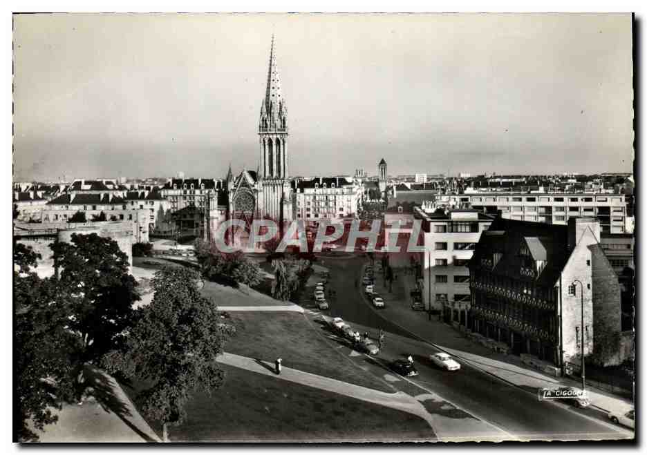 Caen (Calvados) — Église Saint-Pierre et les remparts — Éditions 'La Cigogne'