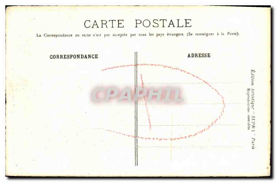 CPA Caen L Eglise et la place Saint Pierre  — Verso