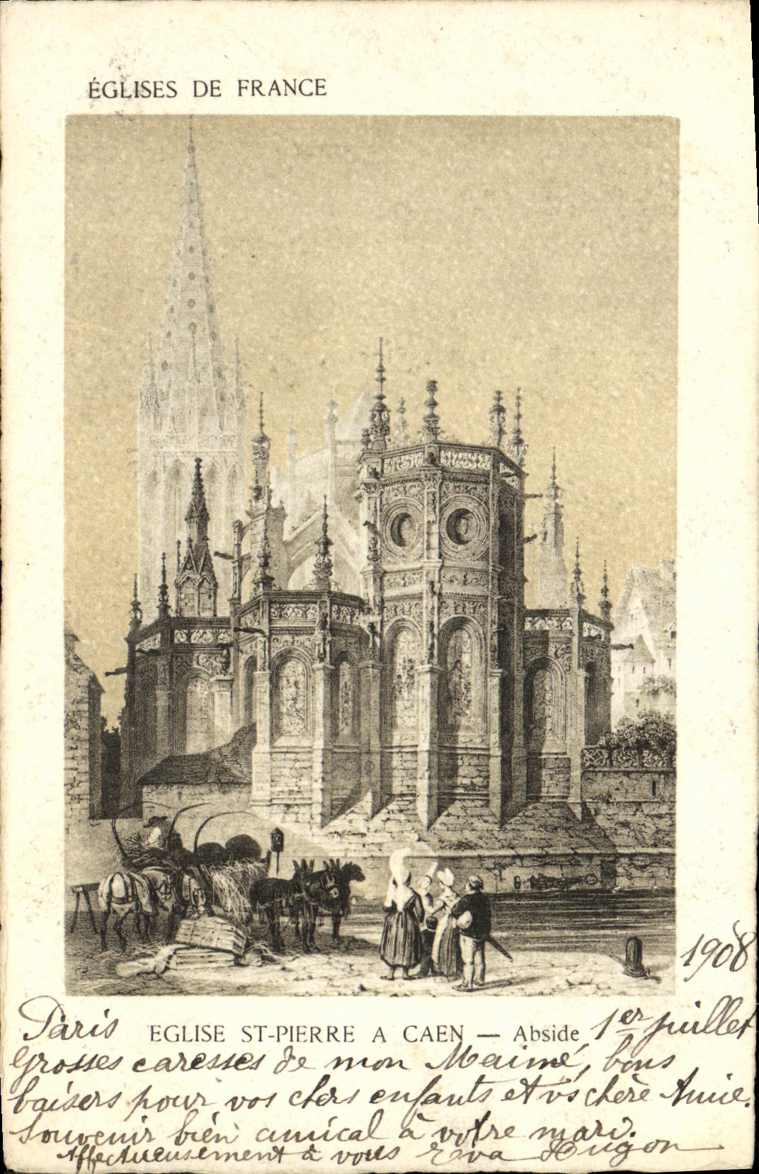CPA Caen L Eglise Saint Pierre Abside