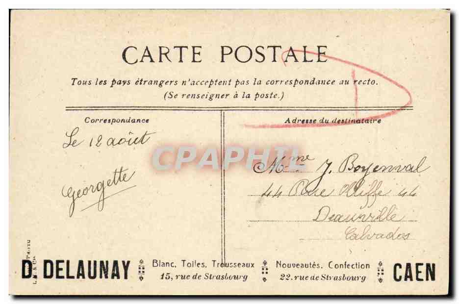 CPA Caen L Eglise Saint Pierre et le Jardin — Verso
