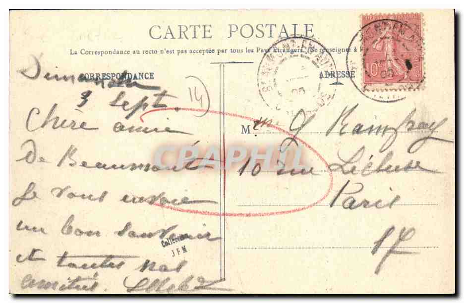 Glanville — Das Schloss — Orange Cliché, Photo-Lib.—Verlag, Pont-d'Évêque — Rückseite