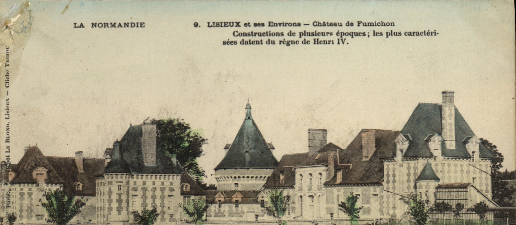 Antike Ansichtskarte Lisieux und seine Umgebung Schloss Fumichon