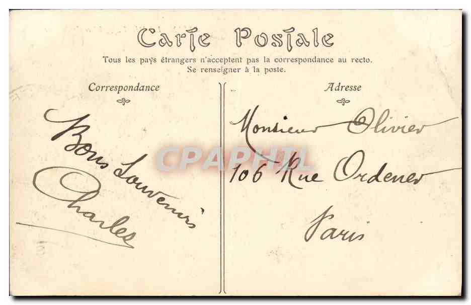 Fresné-la-Mère — Place de l'Église — Blot, édit. n°12 — Rückseite