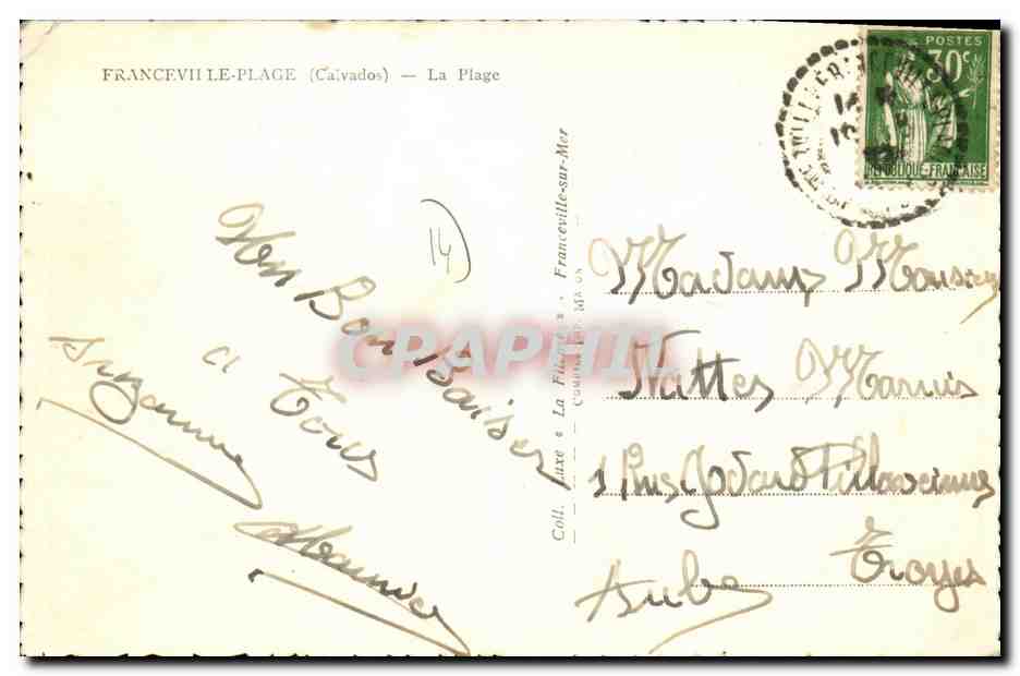 Franceville-Plage (Calvados) — La Plage — Cim — Reverso