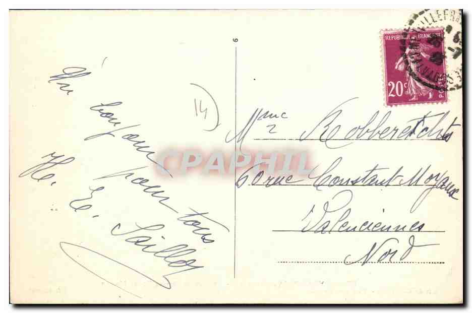 Franceville-Plage (Calvados) — La Musconnière und Bonne Maman — Verlag Fauvel — Rückseite