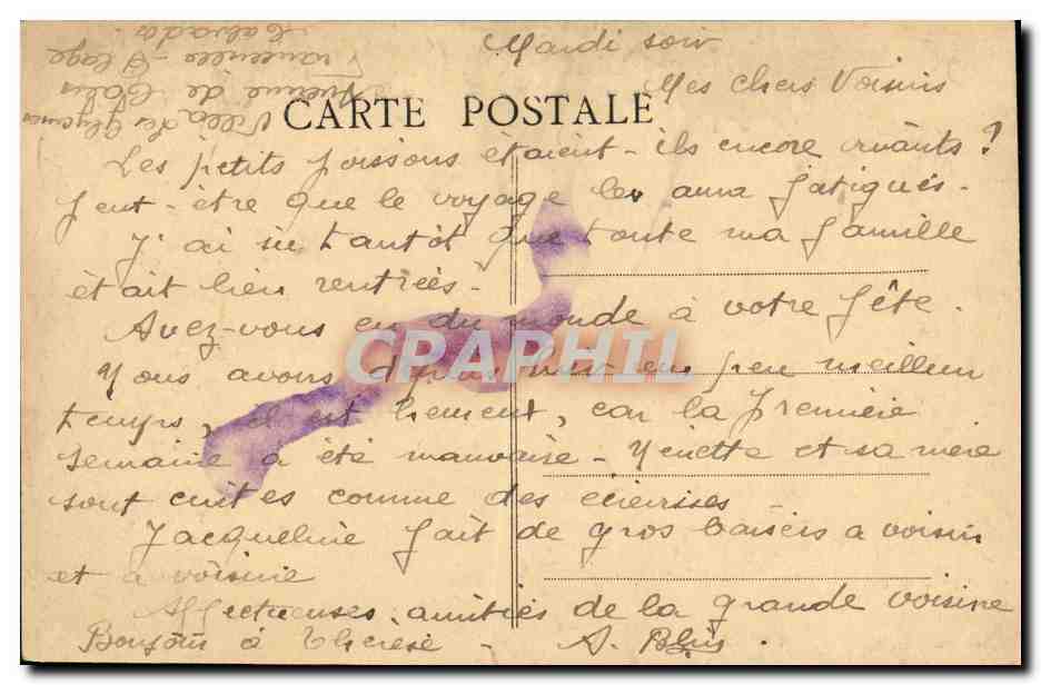 CPA Franceville L Heure du Bain — Rückseite