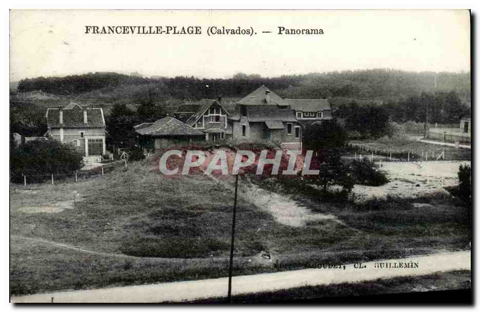 Franceville-Plage (Calvados) — Panorama — Éditeur : Éd. Mouquet, Cl. Guillemin