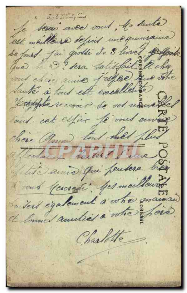 CPA Franceville La Famille — Rückseite