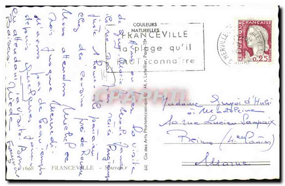 Franceville — Vue panoramique — Cie des Arts Photomécaniques, n° 64 — Reverso