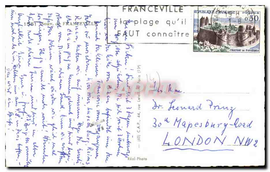 Franceville — Souvenir de Franceville — Réal-Photo — Rückseite