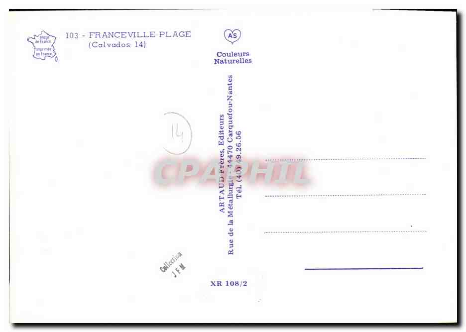 CPM Franceville Plage — Rückseite