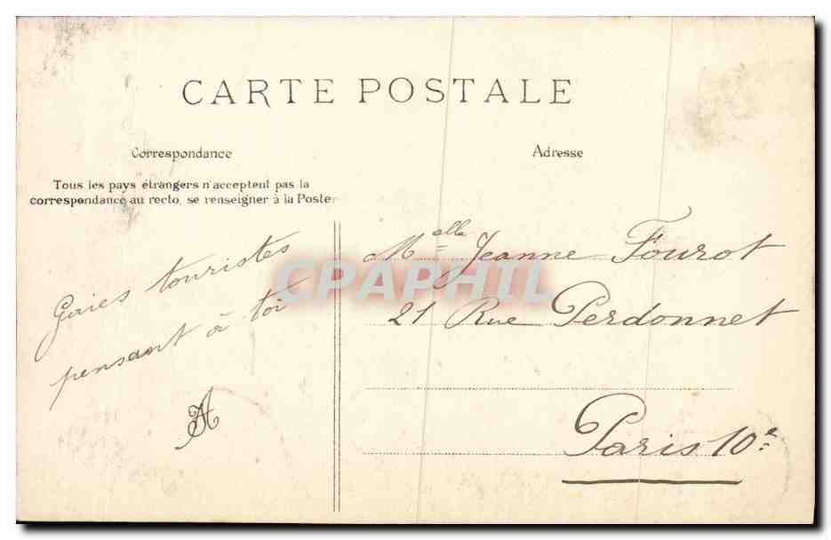 CPA Chateau de Fontaine Henri — Verso