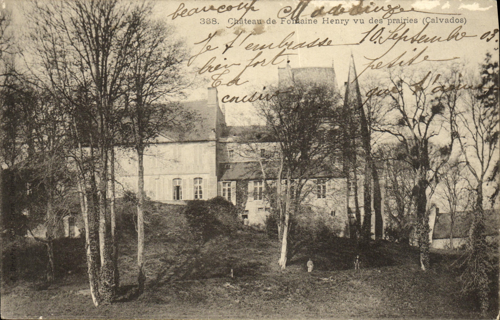 CPA Chateau de Fontaine Henry vu des Prairies