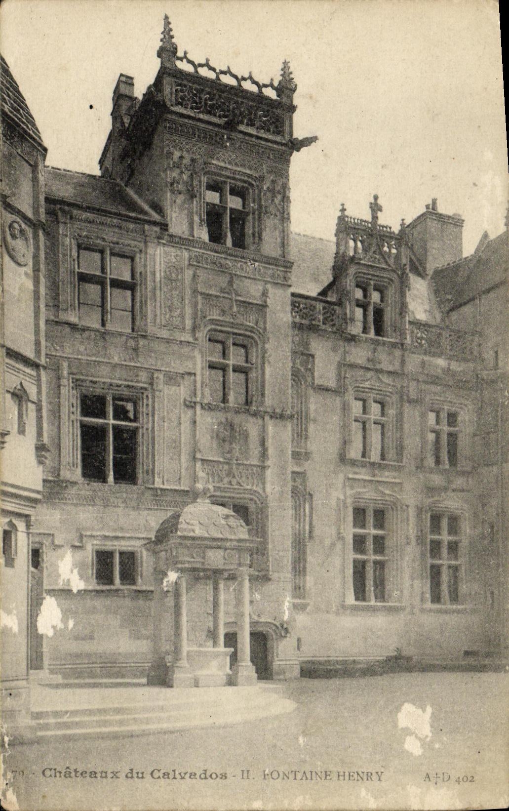CPA Chateaux du Calvados la Fontaine Henry