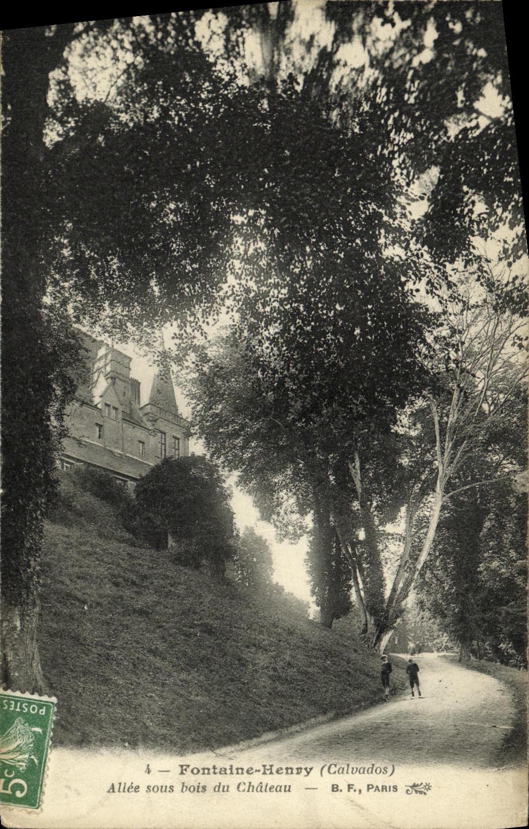 Allée sous bois du Château — Fontaine-Henry (Calvados) — B.F., PARIS
