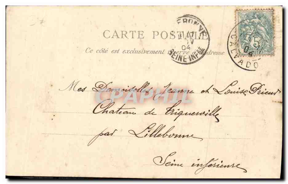 Chapelle du Château de Fontaine-Henri — J. Brochel, édit. Gen. Depeux — n° 138 — Reverso