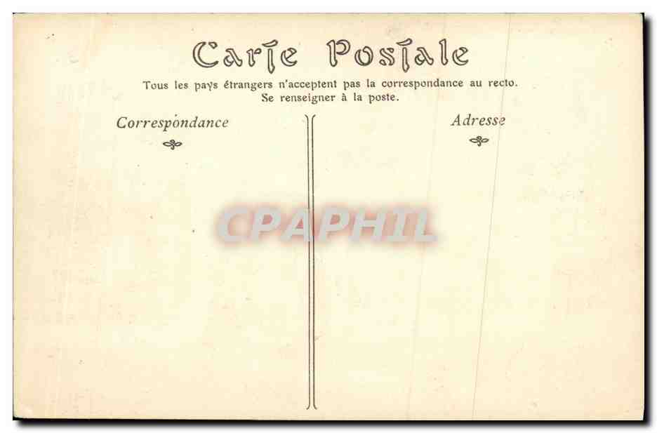 Schloss FONTAINE-HENRI (16. Jahrhundert) — unbekannter Verlag, Nr. 7 — Rückseite