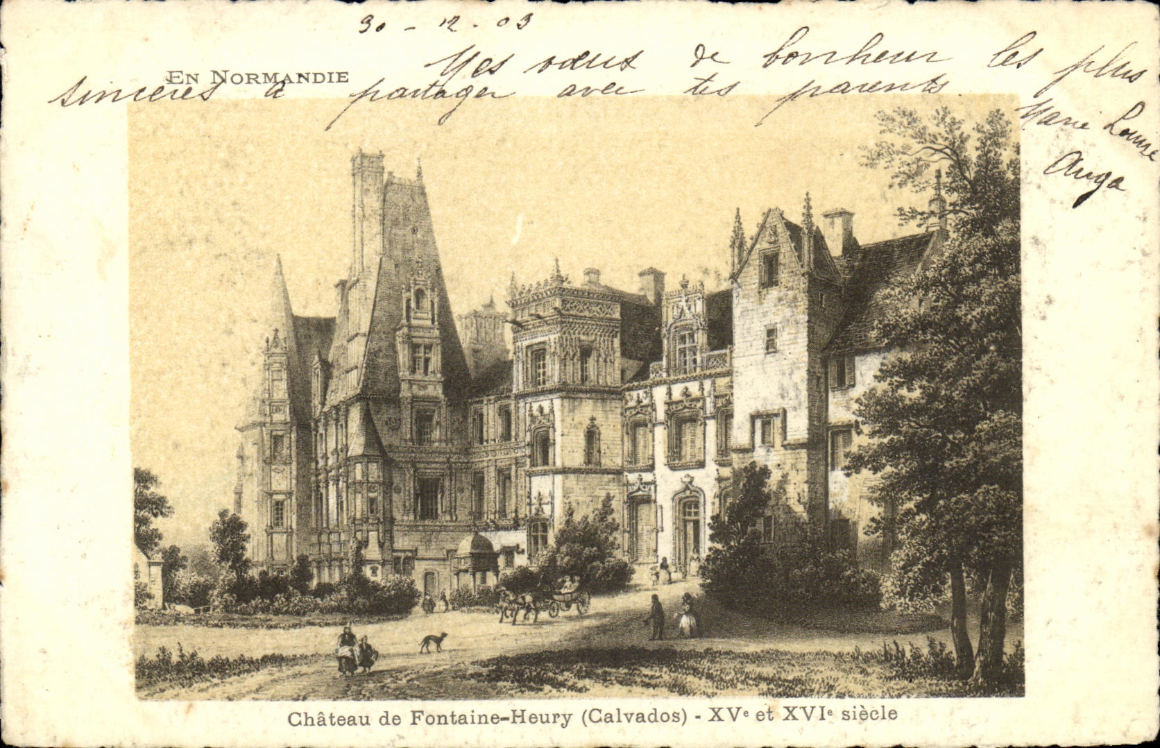 CPA Chateau de Fontaine Henry XV et XVl e siecle
