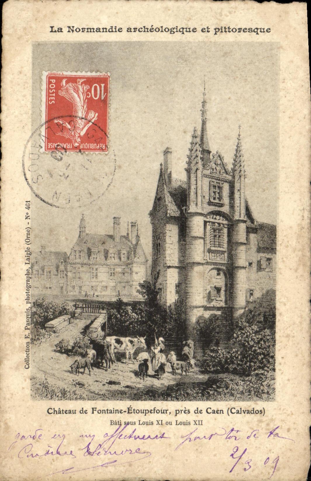 Château de Fontaine-Étoupefour — près de Caen (Calvados) — Collection E. Passruis, photographie, Laigle (Orne) - N° 461