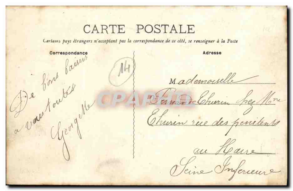 Feuguerolles-sur-Orne — Restaurant Nicolle — éditeur inconnu, n° de série non visible — Reverso